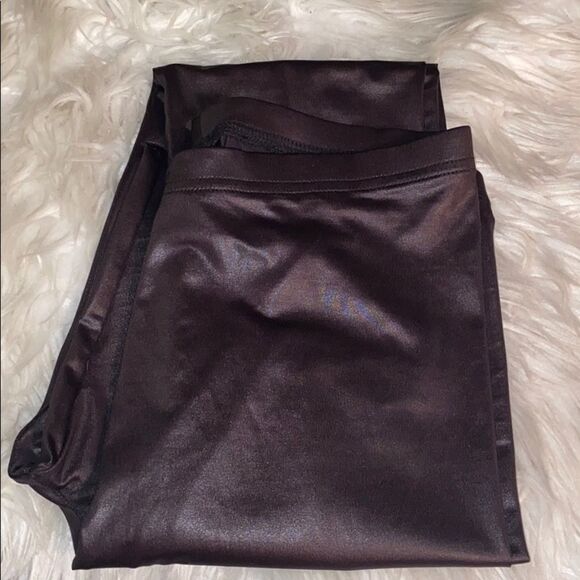 ✨ H&M Brown Imitation leather leggings✨ - Picture 2 of 5